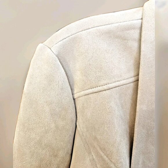 Philosophy Faux Suede Open Front Soft Drape Blazer Jacket Womens Size S EUC - Picture 3 of 8